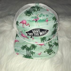 Vans Off the Wall Snap Back Trucker Hat Flamingo’s